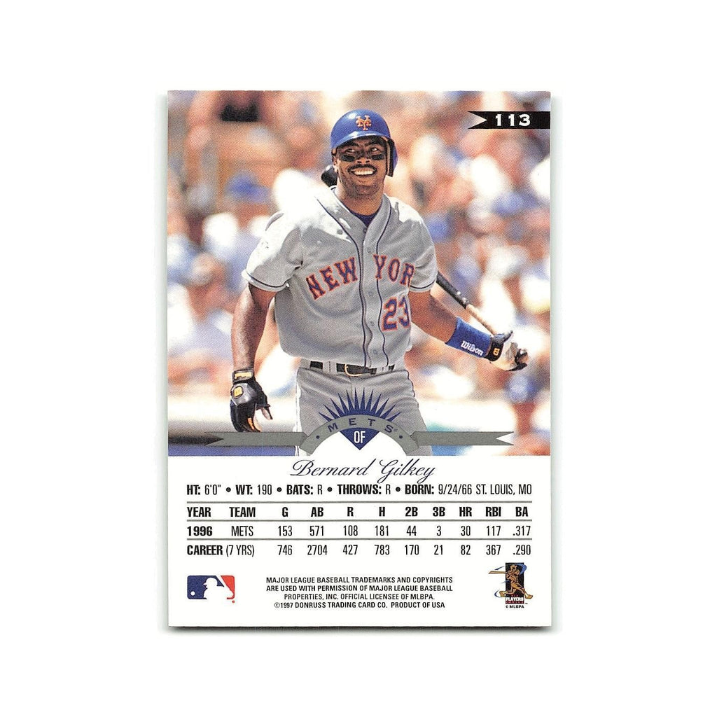 Bernard Gilkey 1997 Leaf #113 New York Mets Baseball Card NM