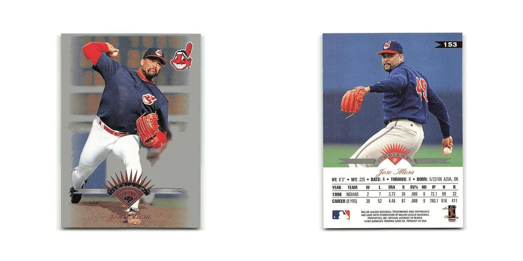 Jose Mesa 1997 Leaf #153 Cleveland Indians Baseball Card NM