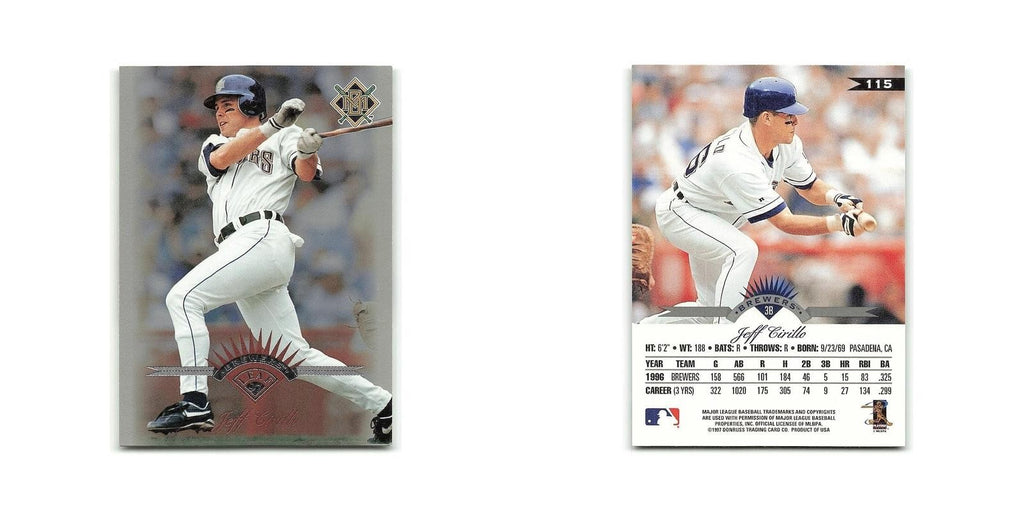 Jeff Cirillo 1997 Leaf #115 Milwaukee Brewers Baseball Card NM