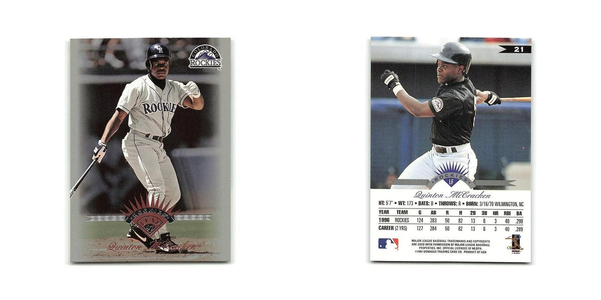 Quinton McCracken 1997 Leaf #21 Colorado Rockies Baseball Card NM