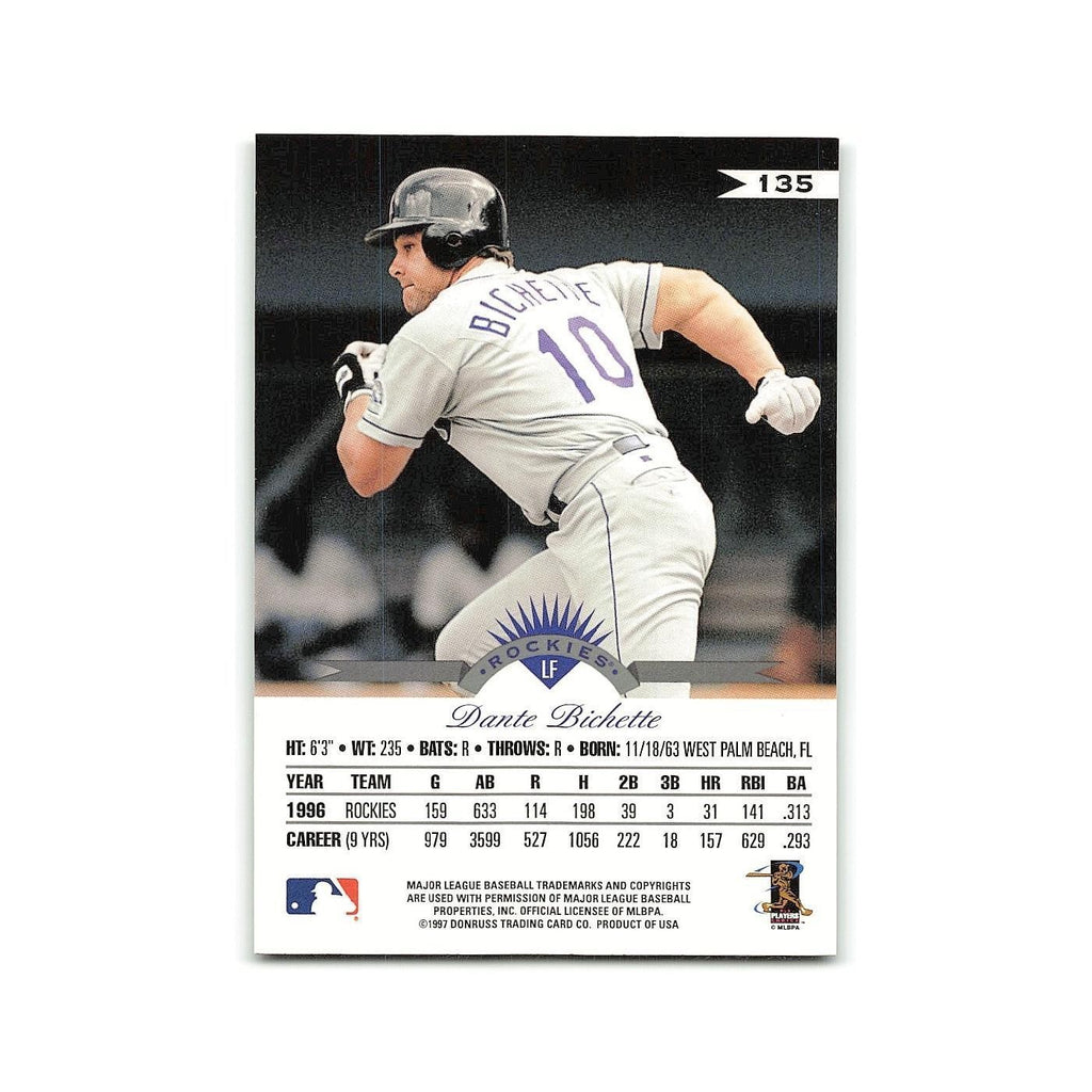 Dante Bichette 1997 Leaf #135 Colorado Rockies Baseball Card NM