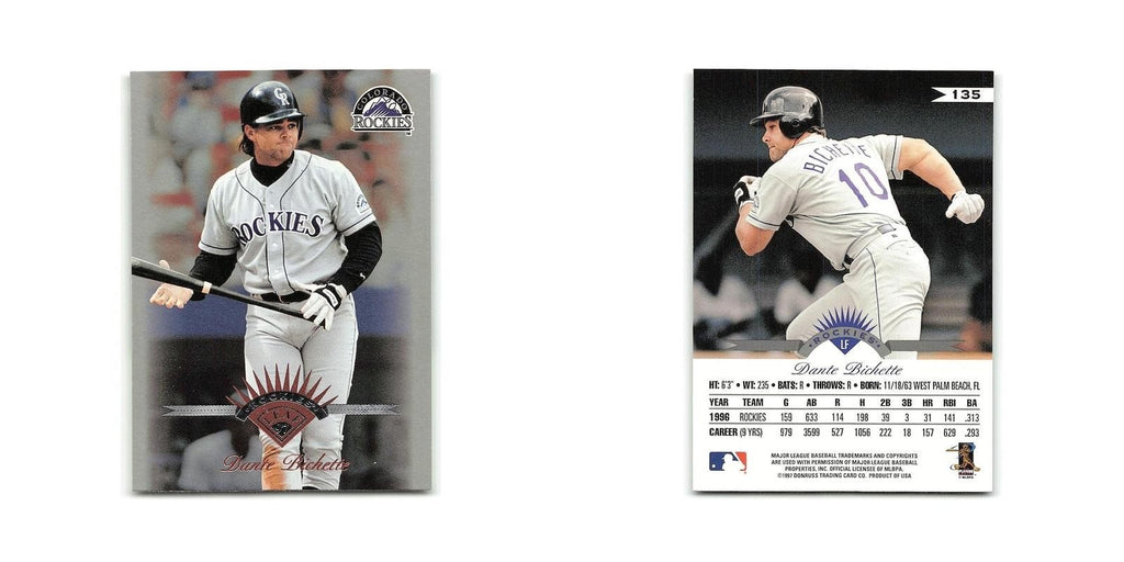 Dante Bichette 1997 Leaf #135 Colorado Rockies Baseball Card NM