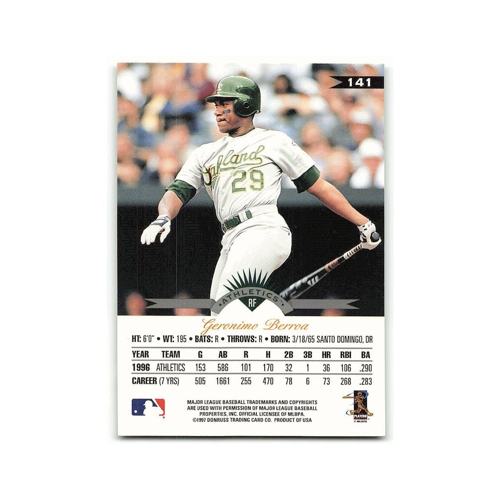 Geronimo Berroa 1997 Leaf #141 Oakland Athletics Baseball Card NM