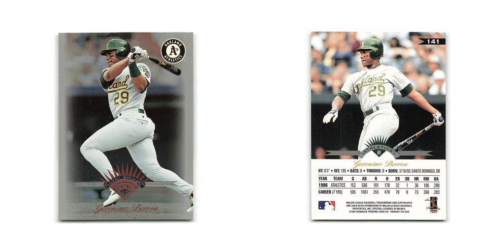 Geronimo Berroa 1997 Leaf #141 Oakland Athletics Baseball Card NM