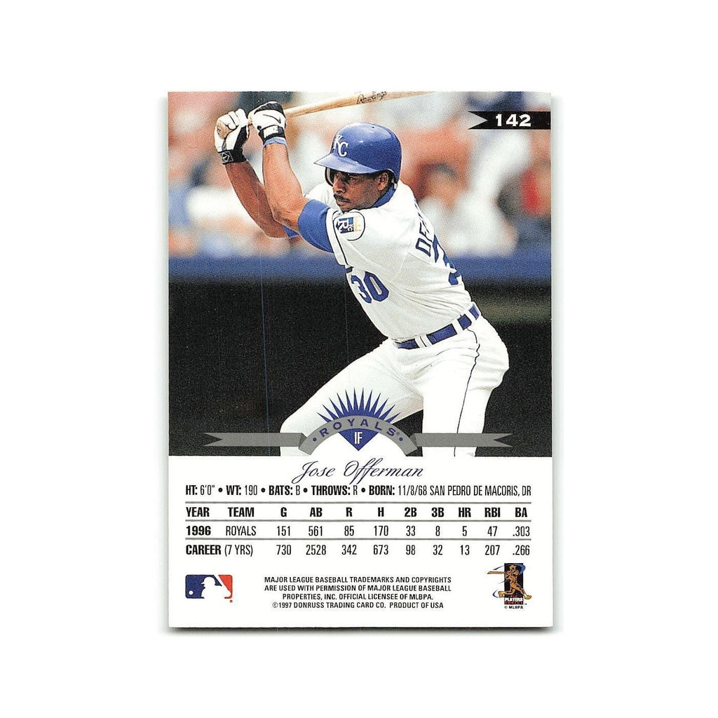 Jose Offerman 1997 Leaf #142 Kansas City Royals Baseball Card NM