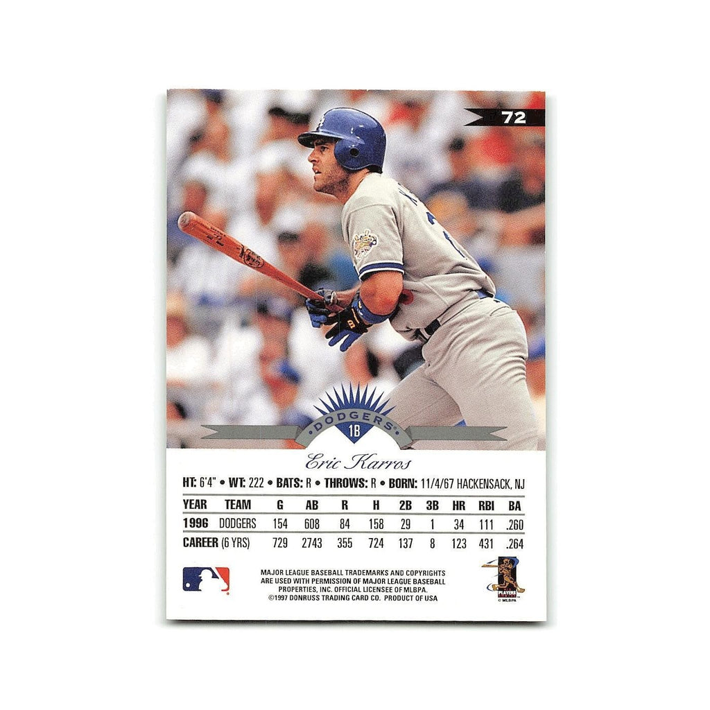 Eric Karros 1997 Leaf #72 Los Angeles Dodgers Baseball Card NM