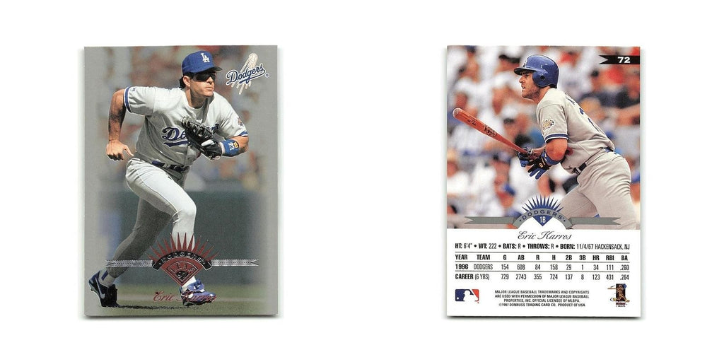 Eric Karros 1997 Leaf #72 Los Angeles Dodgers Baseball Card NM
