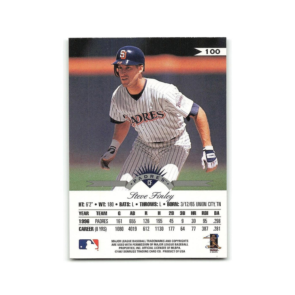 Steve Finley 1997 Leaf #100 San Diego Padres Baseball Card NM
