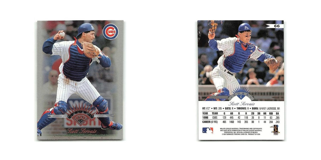 Scott Servais 1997 Leaf #66 Chicago Cubs Baseball Card NM