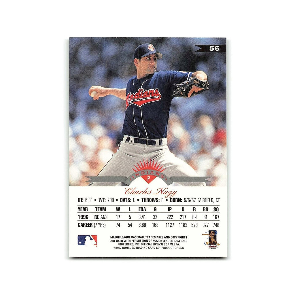Charles Nagy 1997 Leaf #56 Cleveland Indians Baseball Card NM