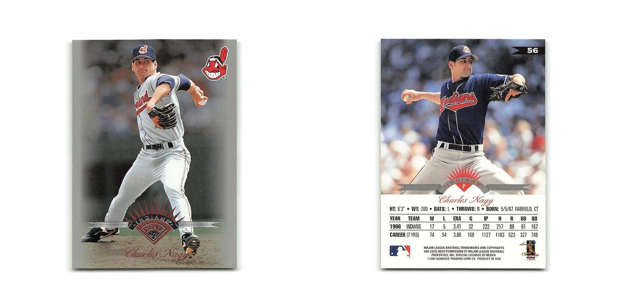 Charles Nagy 1997 Leaf #56 Cleveland Indians Baseball Card NM