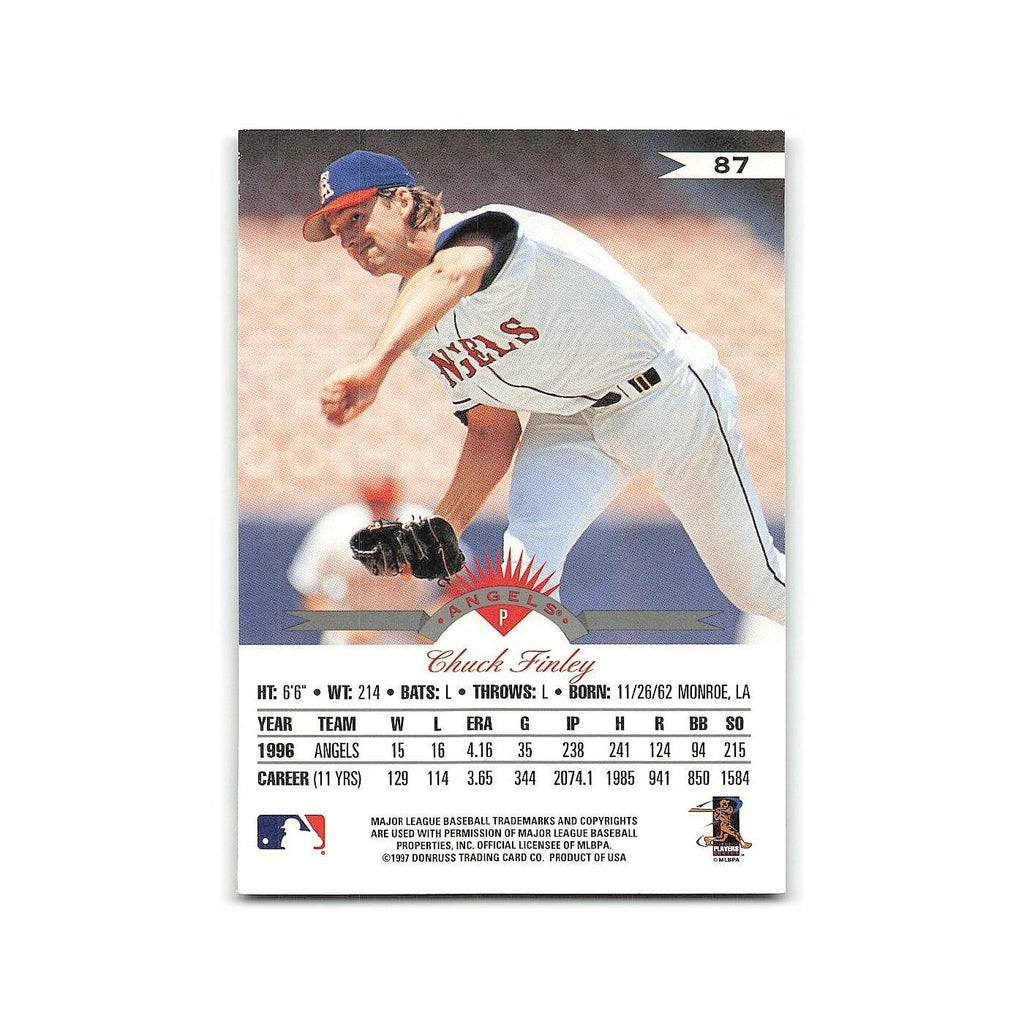 Chuck Finley 1997 Leaf #87 Anaheim Angels Baseball Card NM