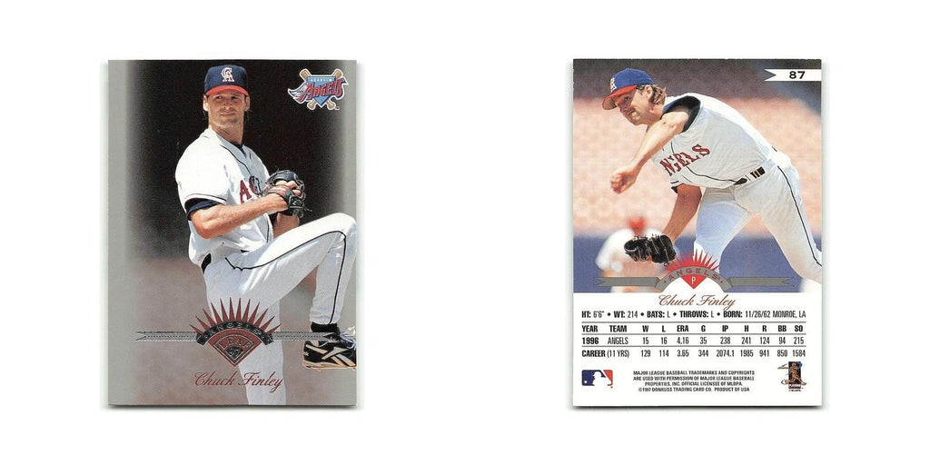 Chuck Finley 1997 Leaf #87 Anaheim Angels Baseball Card NM