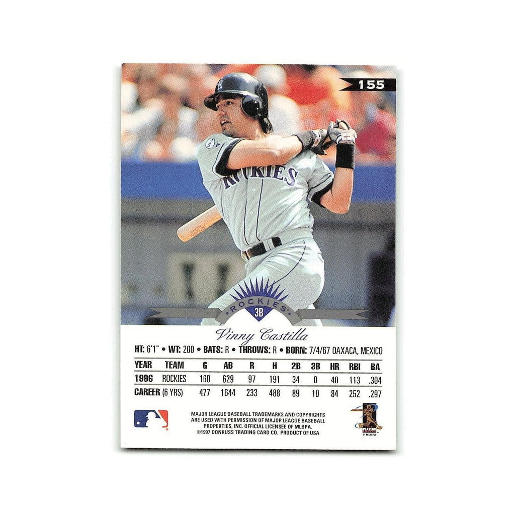Vinny Castilla 1997 Leaf #155 Colorado Rockies Baseball Card NM