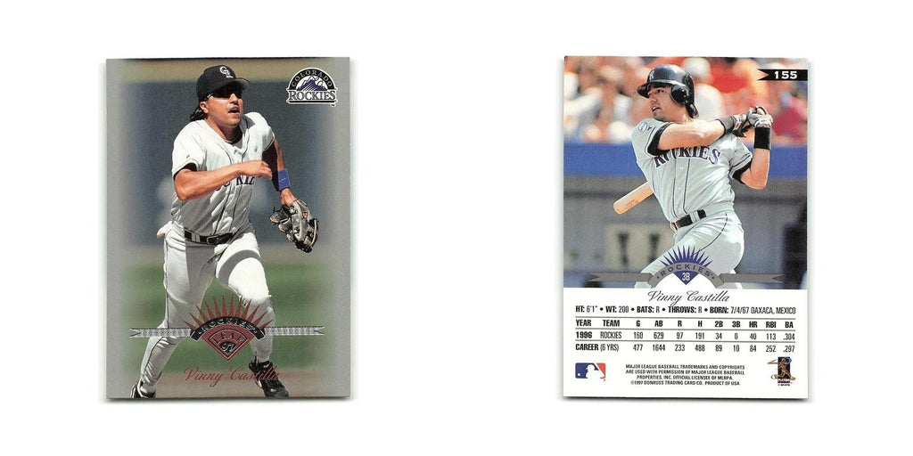 Vinny Castilla 1997 Leaf #155 Colorado Rockies Baseball Card NM