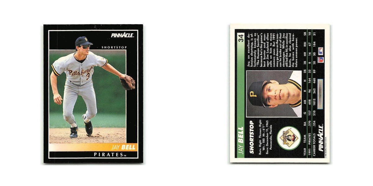 Jay Bell 1992 Pinnacle #34 Pittsburgh Pirates Baseball Card NM