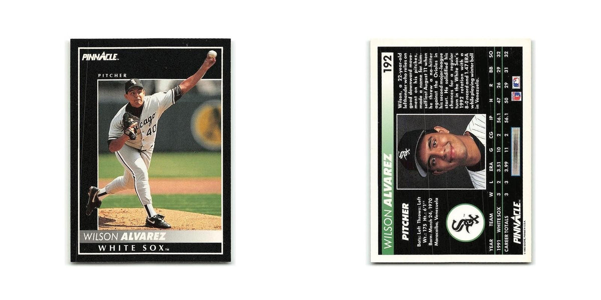 Wilson Alvarez 1992 Pinnacle #192 Chicago White Sox Baseball Card NM