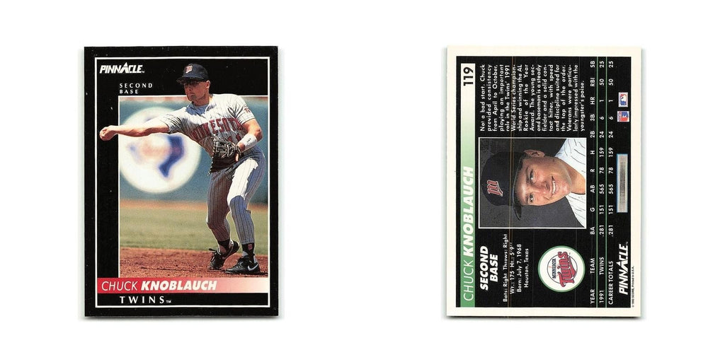Chuck Knoblauch 1992 Pinnacle #119 Minnesota Twins Baseball Card NM