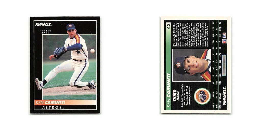 Ken Caminiti 1992 Pinnacle #43 Houston Astros Baseball Card NM