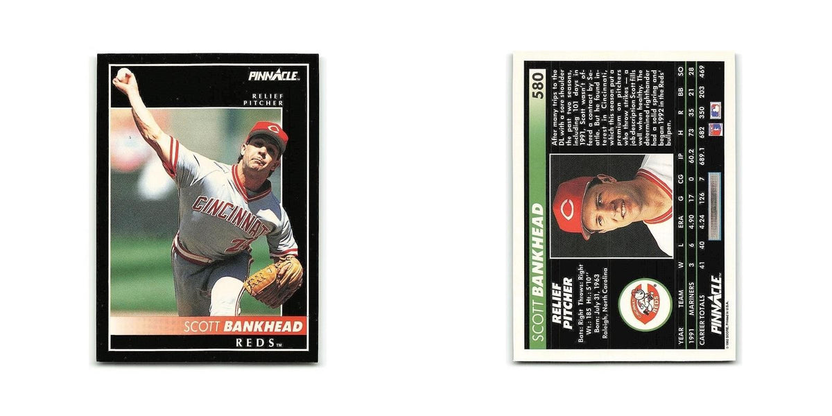 Scott Bankhead Rookie 1992 Pinnacle #580 Cincinnati Reds Baseball Card NM