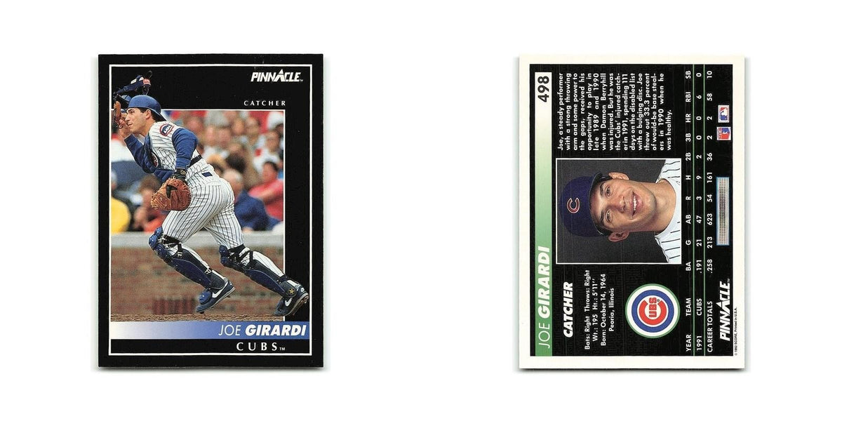 Joe Girardi 1992 Pinnacle #498 Chicago Cubs Baseball Card NM