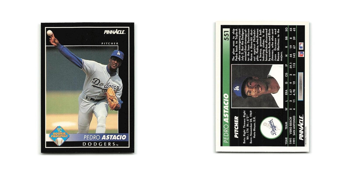 Pedro Astacio Rookie 1992 Pinnacle #551 Los Angeles Dodgers Baseball Card NM