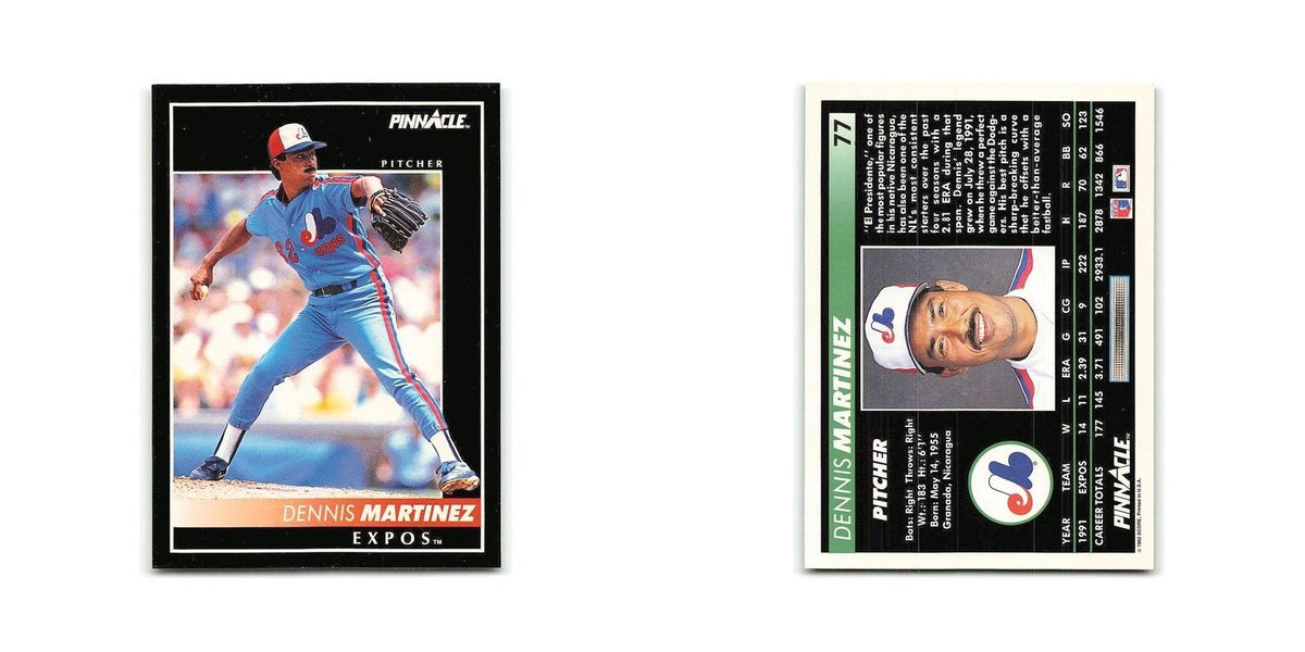 Dennis Martinez 1992 Pinnacle #77 Montreal Expos Baseball Card NM