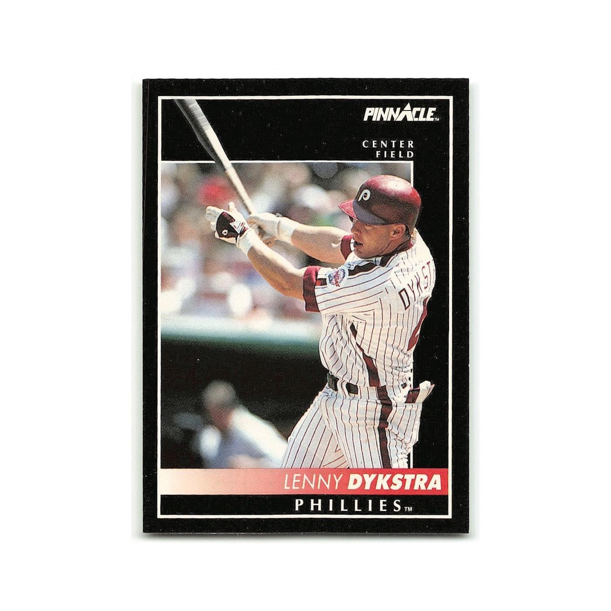 Lenny Dykstra 1992 Pinnacle #12 Philadelphia Phillies Baseball Card NM