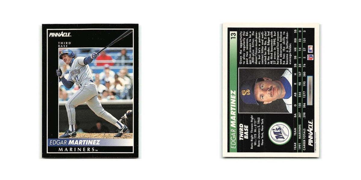 Edgar Martinez 1992 Pinnacle #13 Seattle Mariners Baseball Card NM