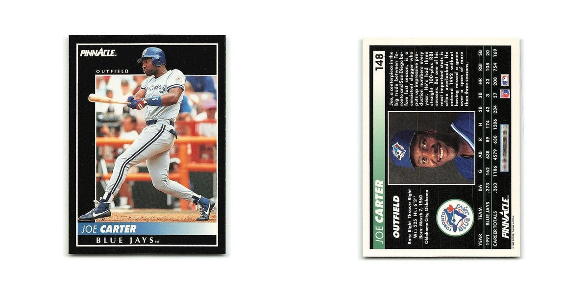 Joe Carter 1992 Pinnacle #148 Toronto Blue Jays Baseball Card NM