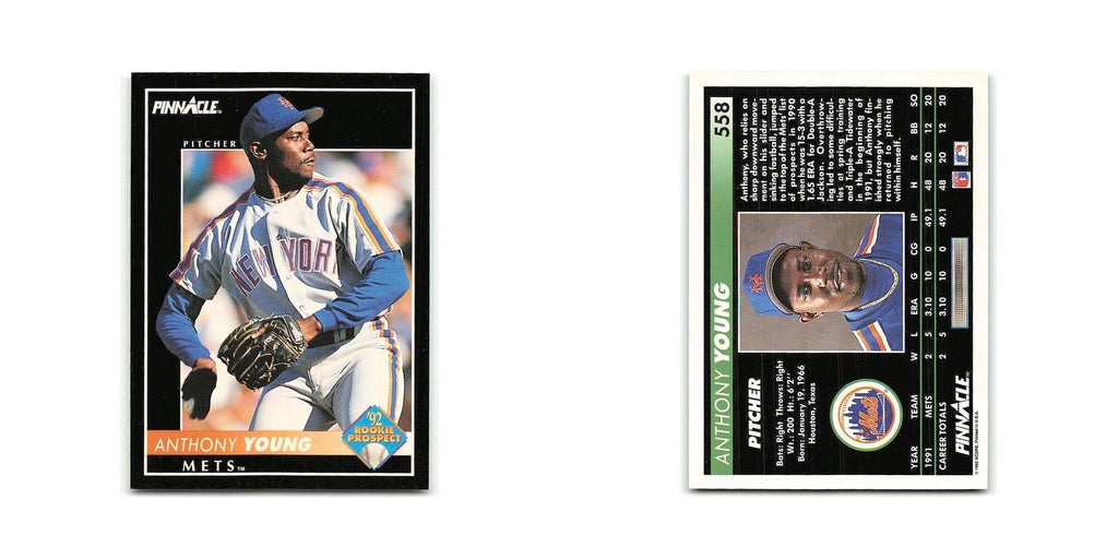 Anthony Young Rookie 1992 Pinnacle #558 New York Mets Baseball Card NM