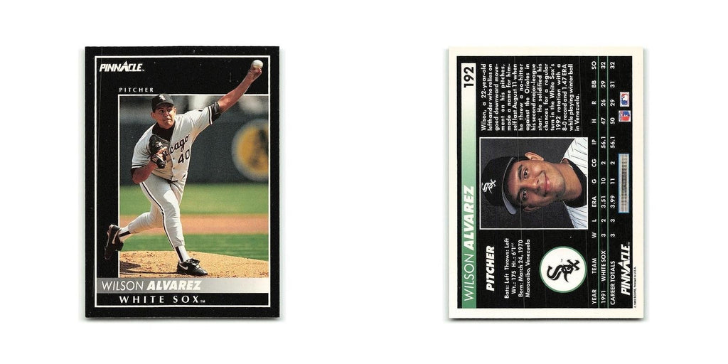 Wilson Alvarez 1992 Pinnacle #192 Chicago White Sox Baseball Card NM