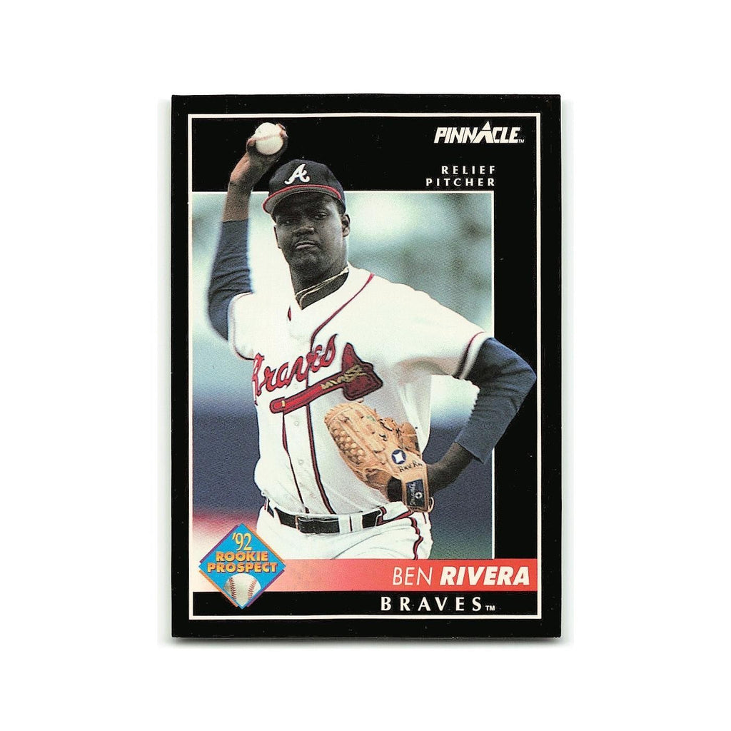 Ben Rivera Rookie 1992 Pinnacle #554 Atlanta Braves Baseball Card NM