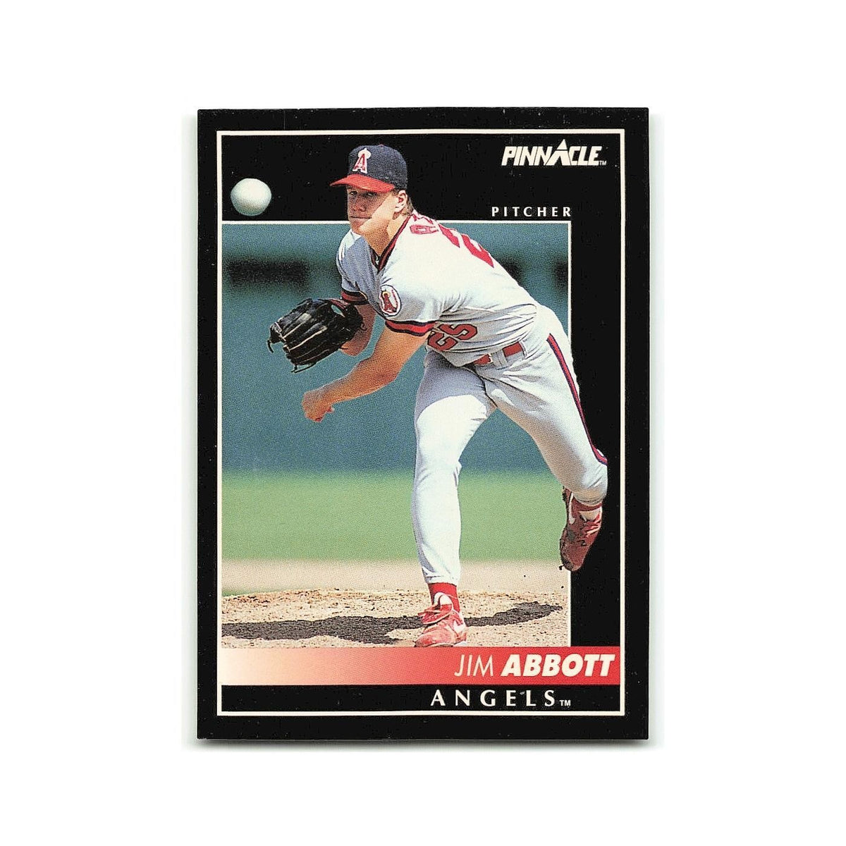 Jim Abbott 1992 Pinnacle #539 California Angels Baseball Card NM