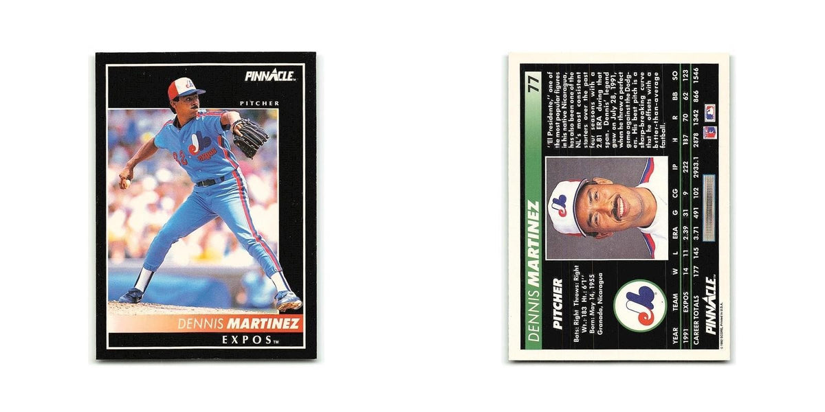 Dennis Martinez 1992 Pinnacle #77 Montreal Expos Baseball Card NM