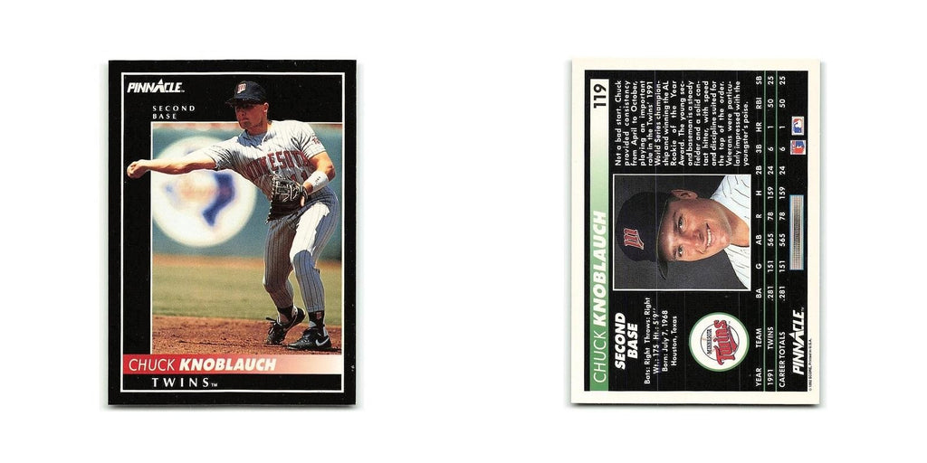 Chuck Knoblauch 1992 Pinnacle #119 Minnesota Twins Baseball Card NM