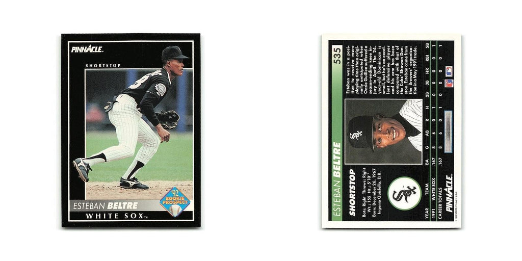 Esteban Beltre Rookie 1992 Pinnacle #535 Chicago White Sox Baseball Card NM