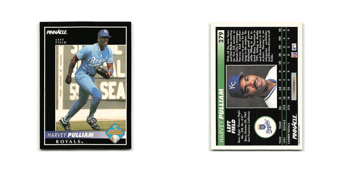 Harvey Pulliam Rookie 1992 Pinnacle #279 Kansas City Royals Baseball Card NM