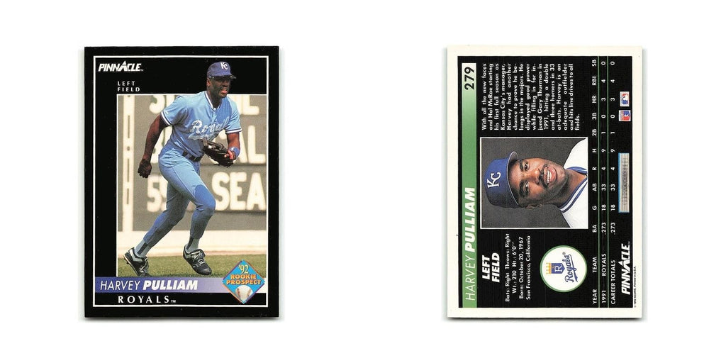 Harvey Pulliam Rookie 1992 Pinnacle #279 Kansas City Royals Baseball Card NM