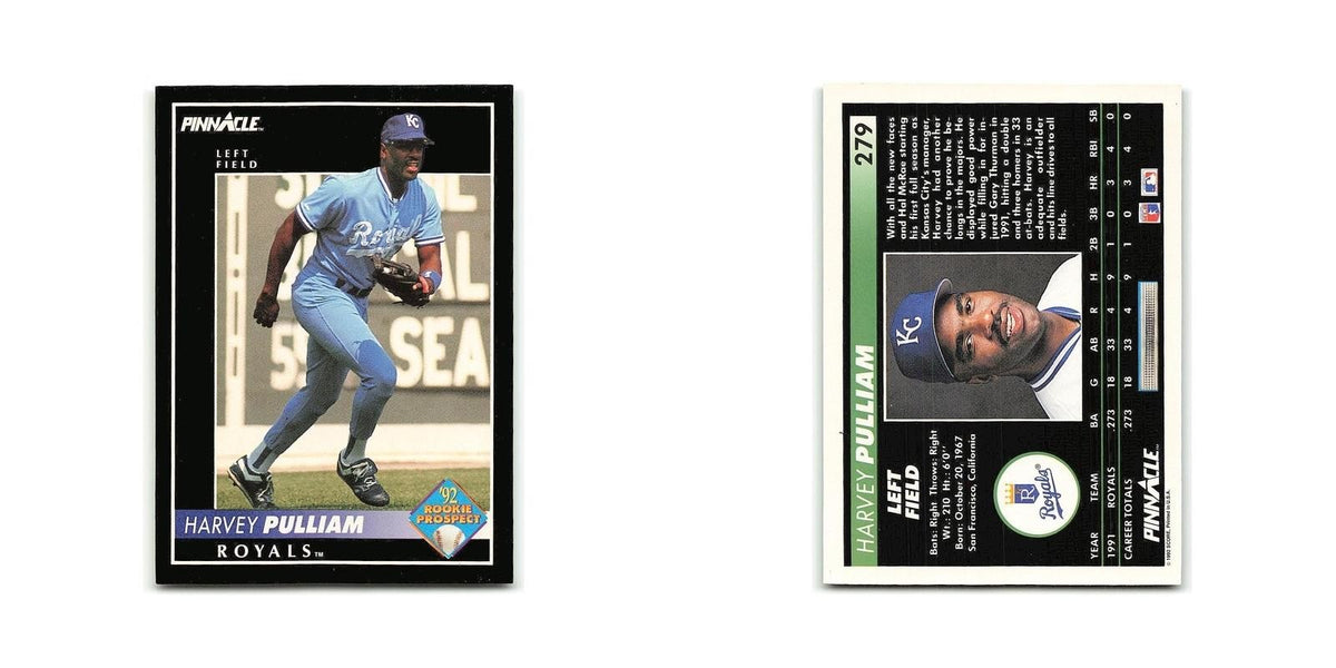 Harvey Pulliam Rookie 1992 Pinnacle #279 Kansas City Royals Baseball Card NM