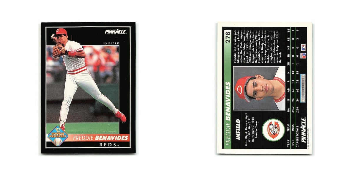 Freddie Benavides Rookie 1992 Pinnacle #278 Cincinnati Reds Baseball Card NM