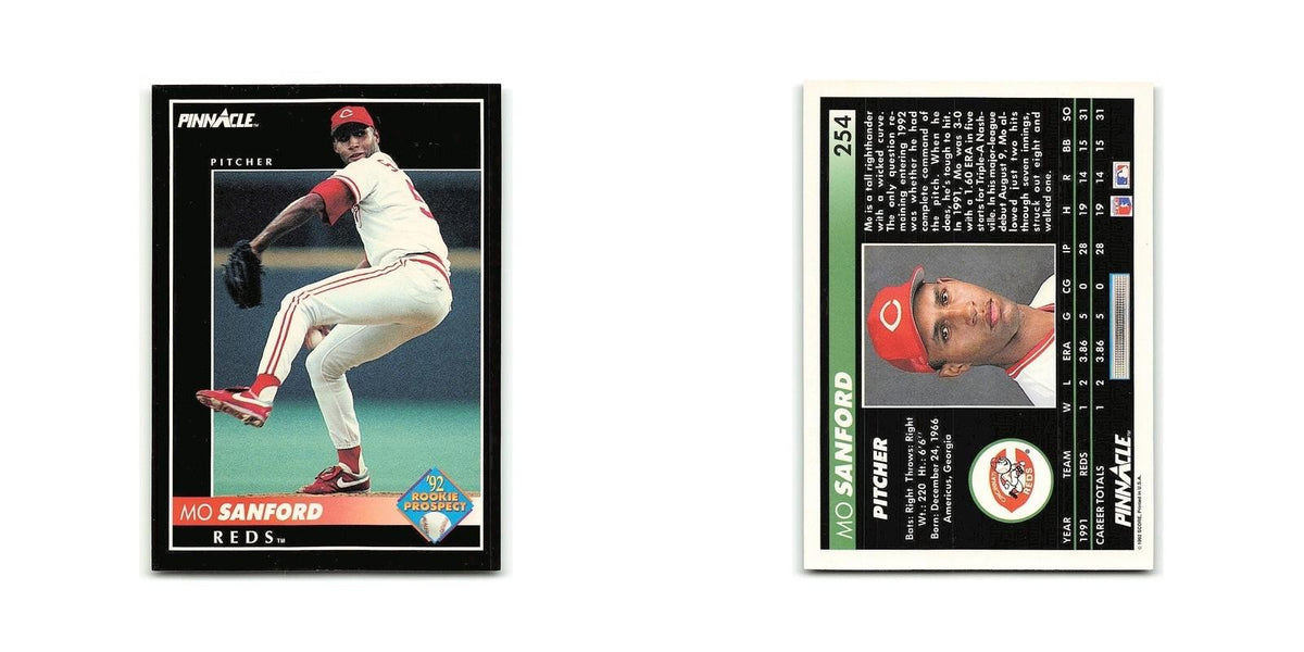 Mo Sanford Rookie 1992 Pinnacle #254 Cincinnati Reds Baseball Card NM