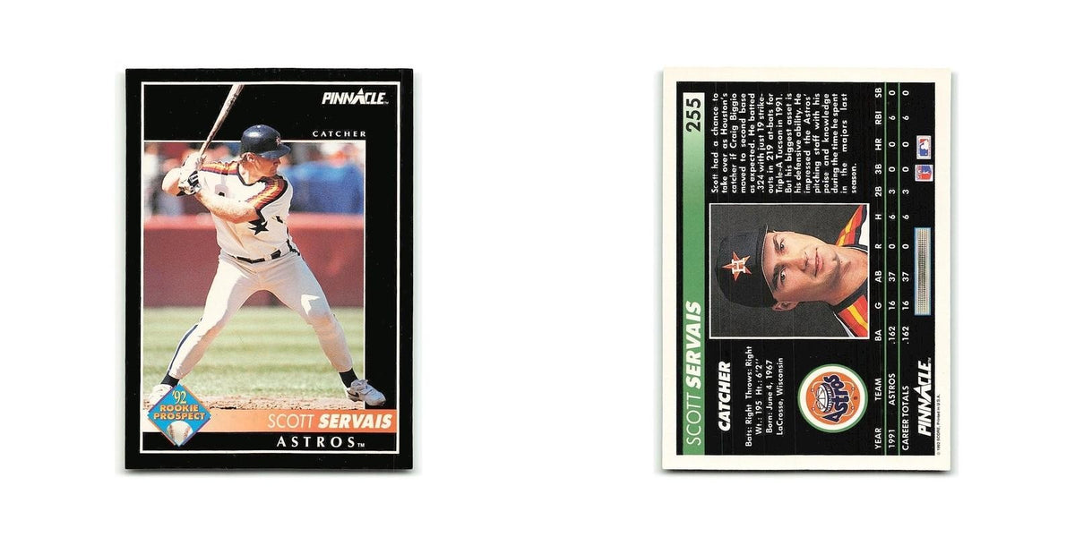 Scott Servais Rookie 1992 Pinnacle #255 Houston Astros Baseball Card NM
