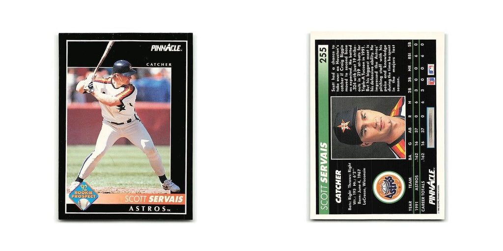 Scott Servais Rookie 1992 Pinnacle #255 Houston Astros Baseball Card NM