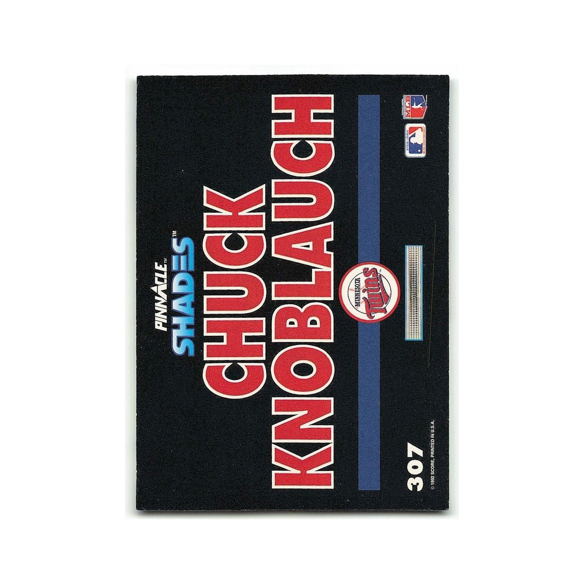 Chuck Knoblauch 1992 Pinnacle #307 Minnesota Twins Baseball Card NM