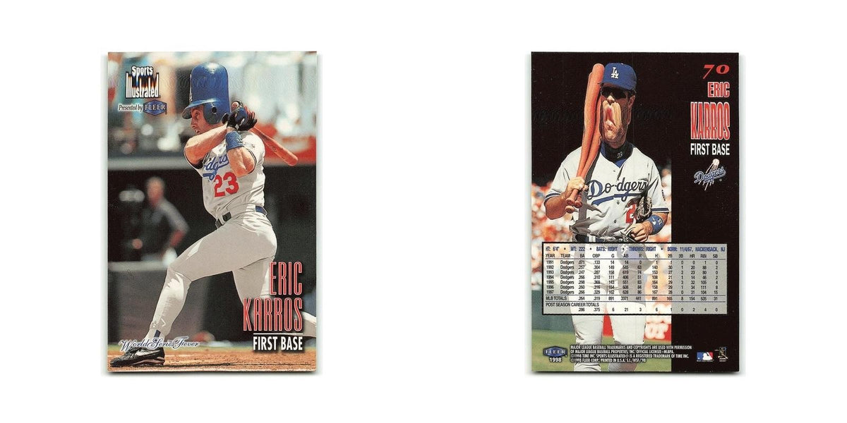 Eric Karros Sports Illustrated World Fever 1998 Fleer #70 Los Angeles Dodgers NM
