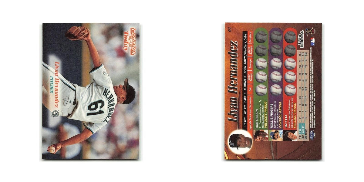 Livan Hernandez 1998 Fleer #91 Florida Marlins Baseball Card NM