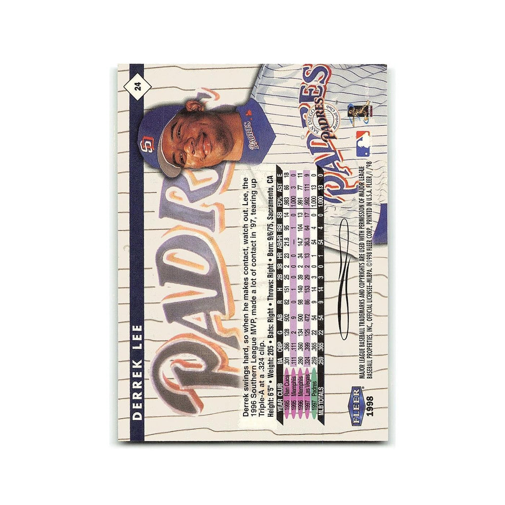 Derrek Lee 1998 Fleer Tradition #24 San Diego Padres Baseball Card NM