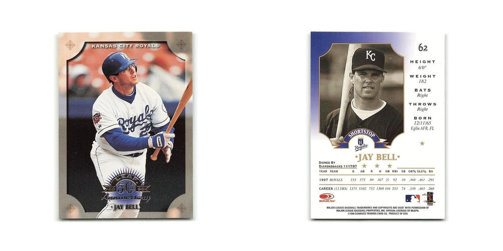 Jay Bell 1998 Leaf #62 Kansas City Royals Baseball Card NM
