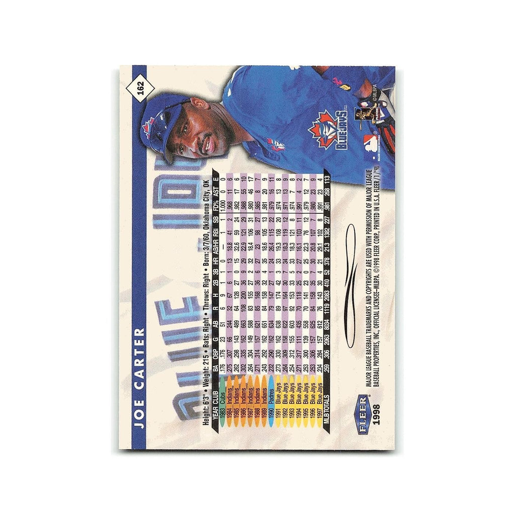 Joe Carter 1998 Fleer Tradition #162 Toronto Blue Jays Baseball Card NM
